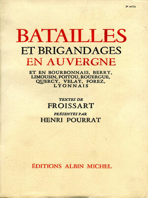 cover image of Batailles et brigandages en Auvergne et en Bourbonnais